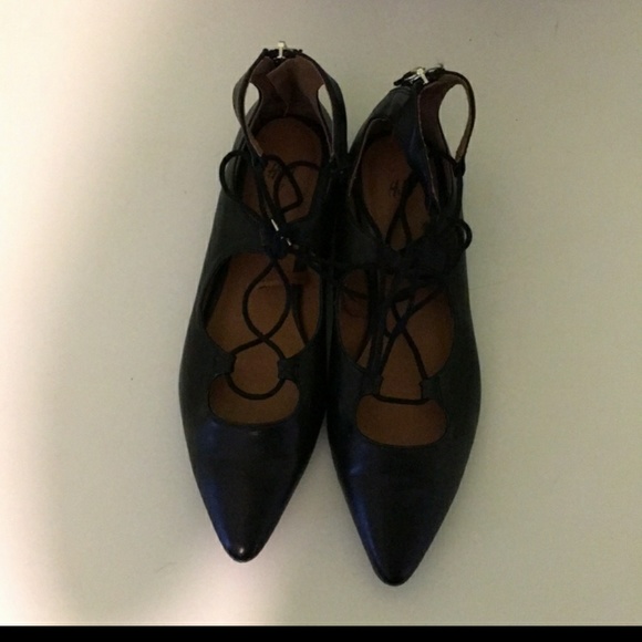 H&M Ankle Tie Black flats - Picture 2 of 2